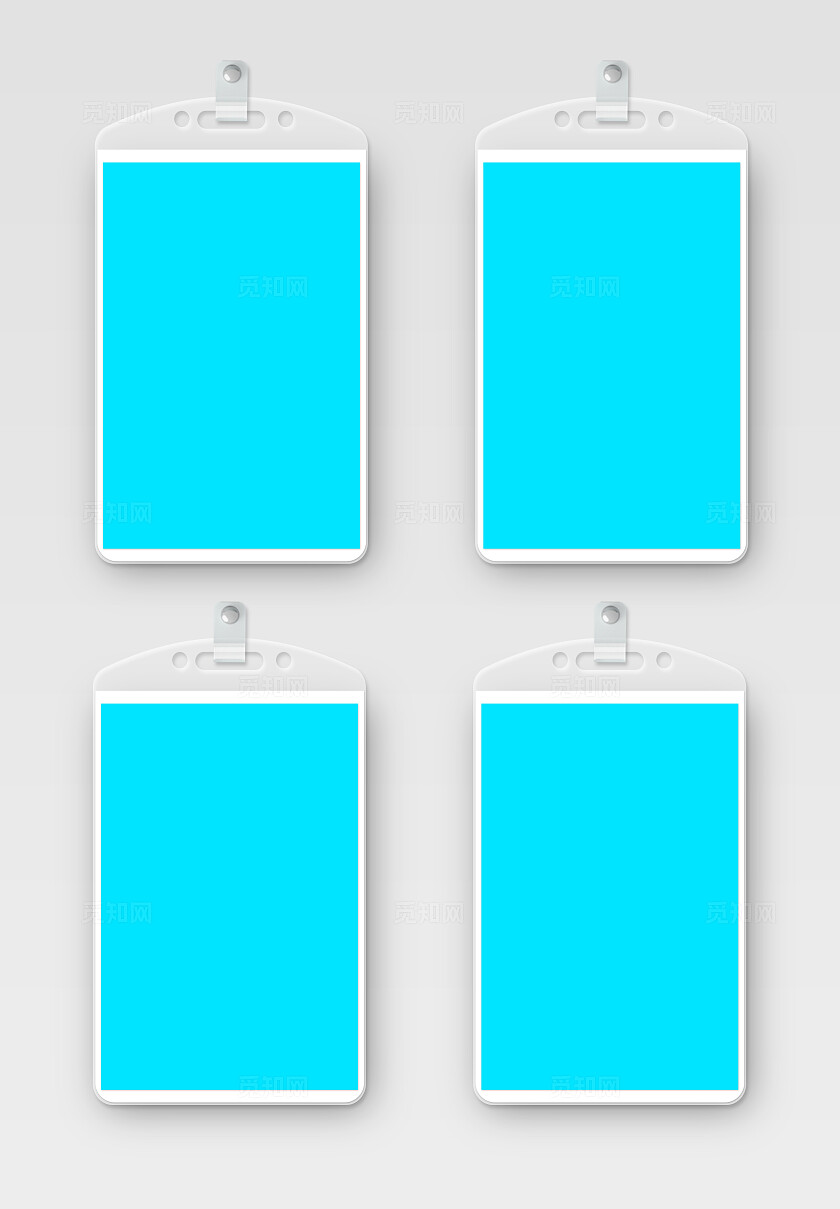 竖版工作证样机