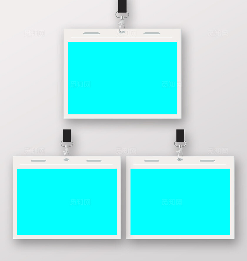 双面横版工作证样机