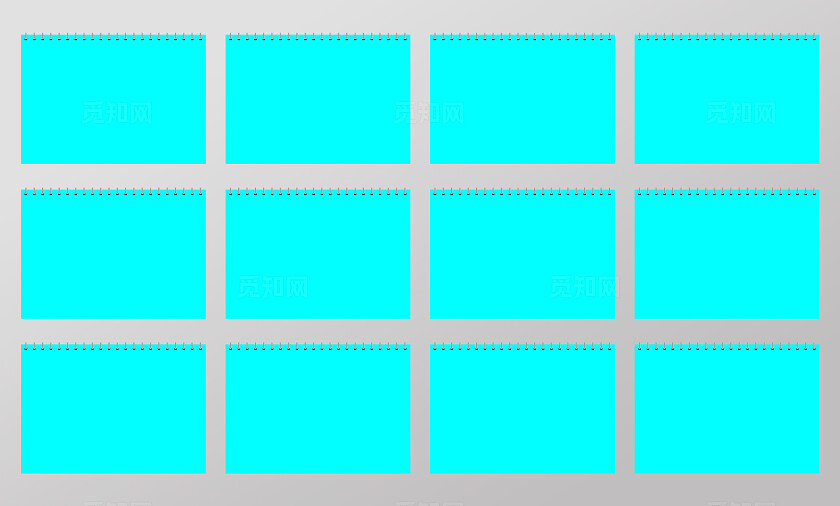 整套横版台历样机