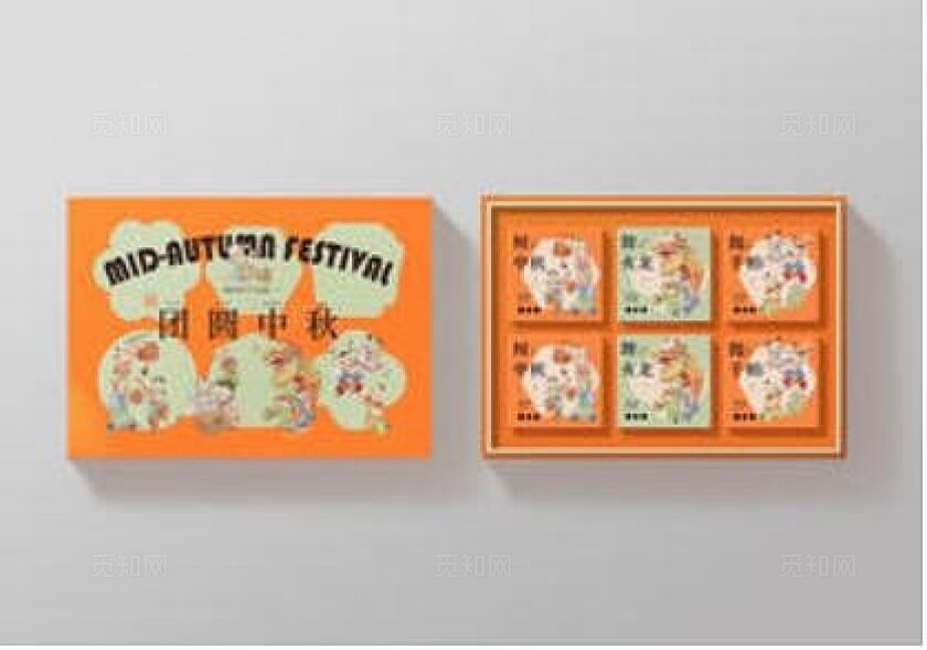 俯视横版包装盒子样机