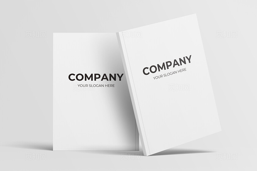简约白色书本画册样机