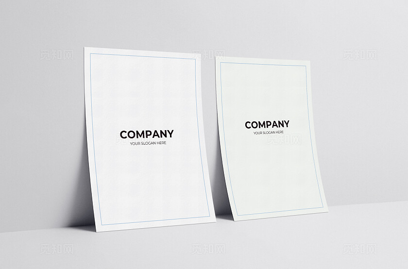 白色简约风单页样机