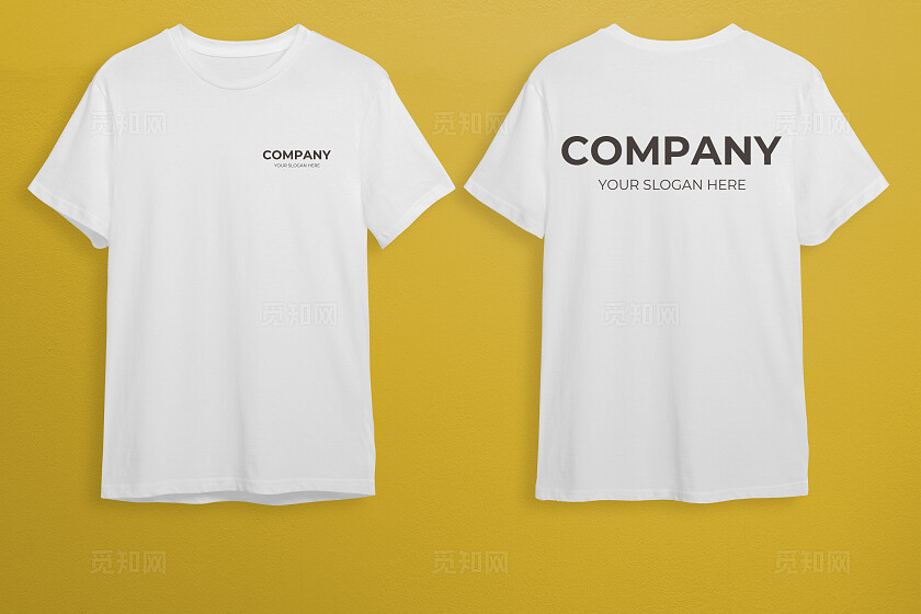 白色简约T恤样机