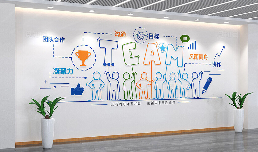 企业团队精神文化墙企业会议室文化墙3D文化墙