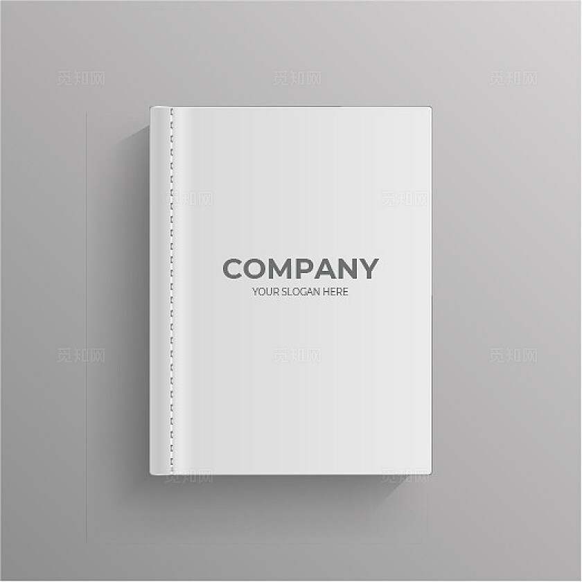 白色学习图书书本画册封面样机