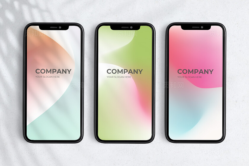 手机炫彩背景手机样机