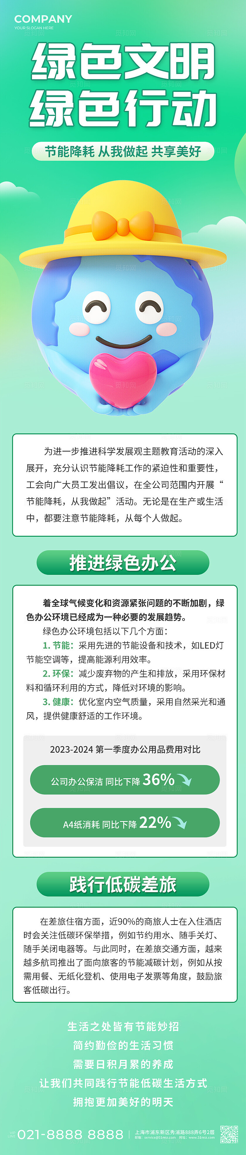 3D风环保宣传长图