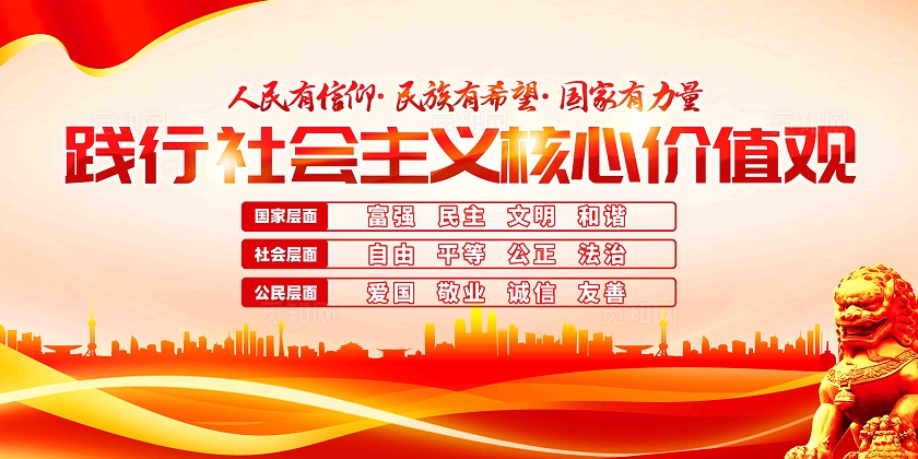 践行社会主义核心价值观户外宣传展板