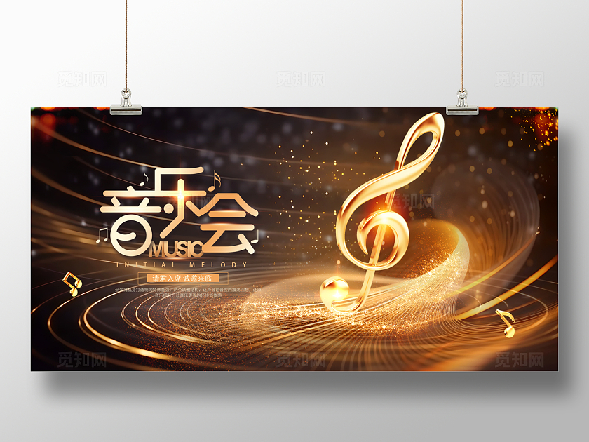 2024黑金风音乐会宣传展板