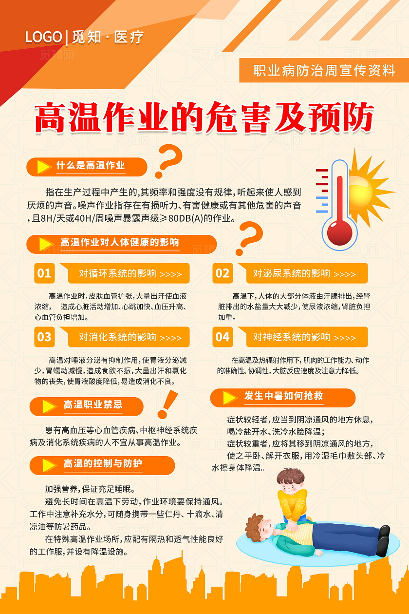 彩色几何科技风2024职业病防治法宣传周全国职业病防治法宣传周科普套图海报设计