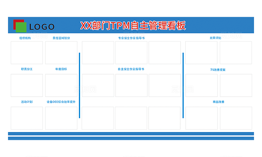 企业车间TPM精益生产班组自主管理宣传看板信息公开展示