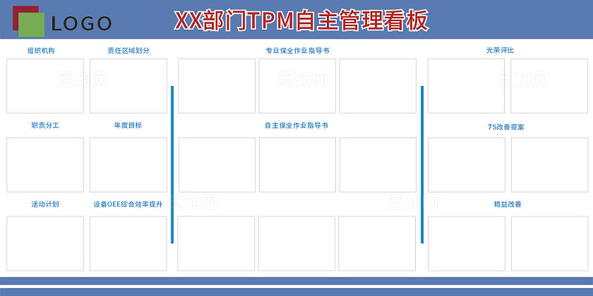 企业车间TPM精益生产班组自主管理宣传看板信息公开展示