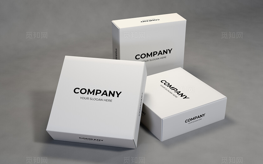 白色简约包装盒子样机