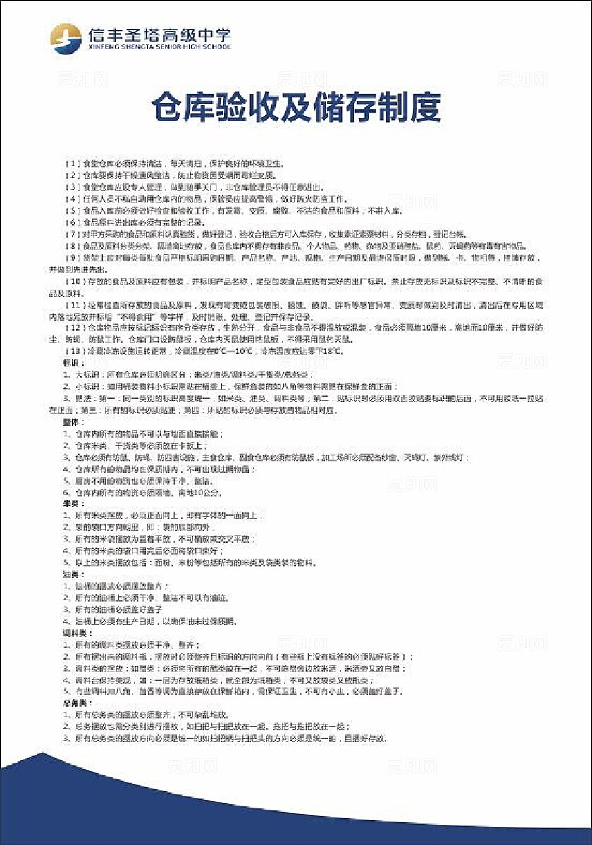 简约大气学校食堂 企业食堂 食品安全管理制度 企业食品安全制度 学校食品安全制度