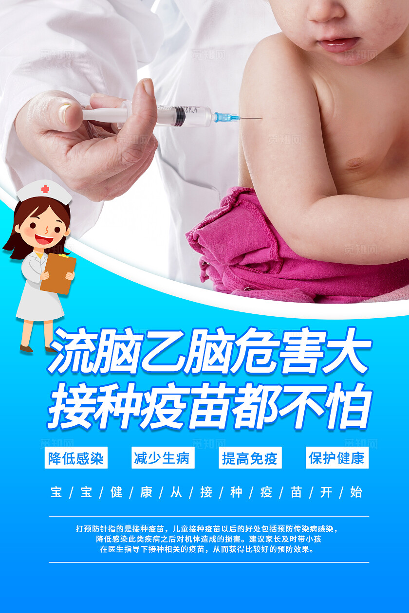 2024全国儿童预防接种日系列海报套图健康医疗