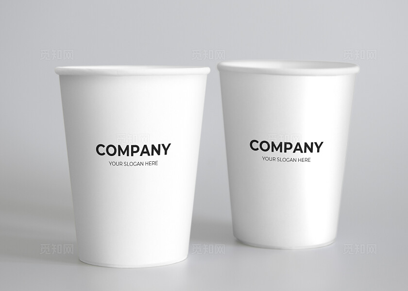 白色企业纸杯LOGO样机