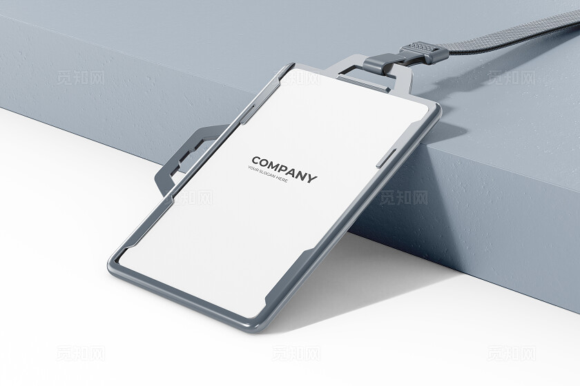 灰色绳子工作证LOGO样机