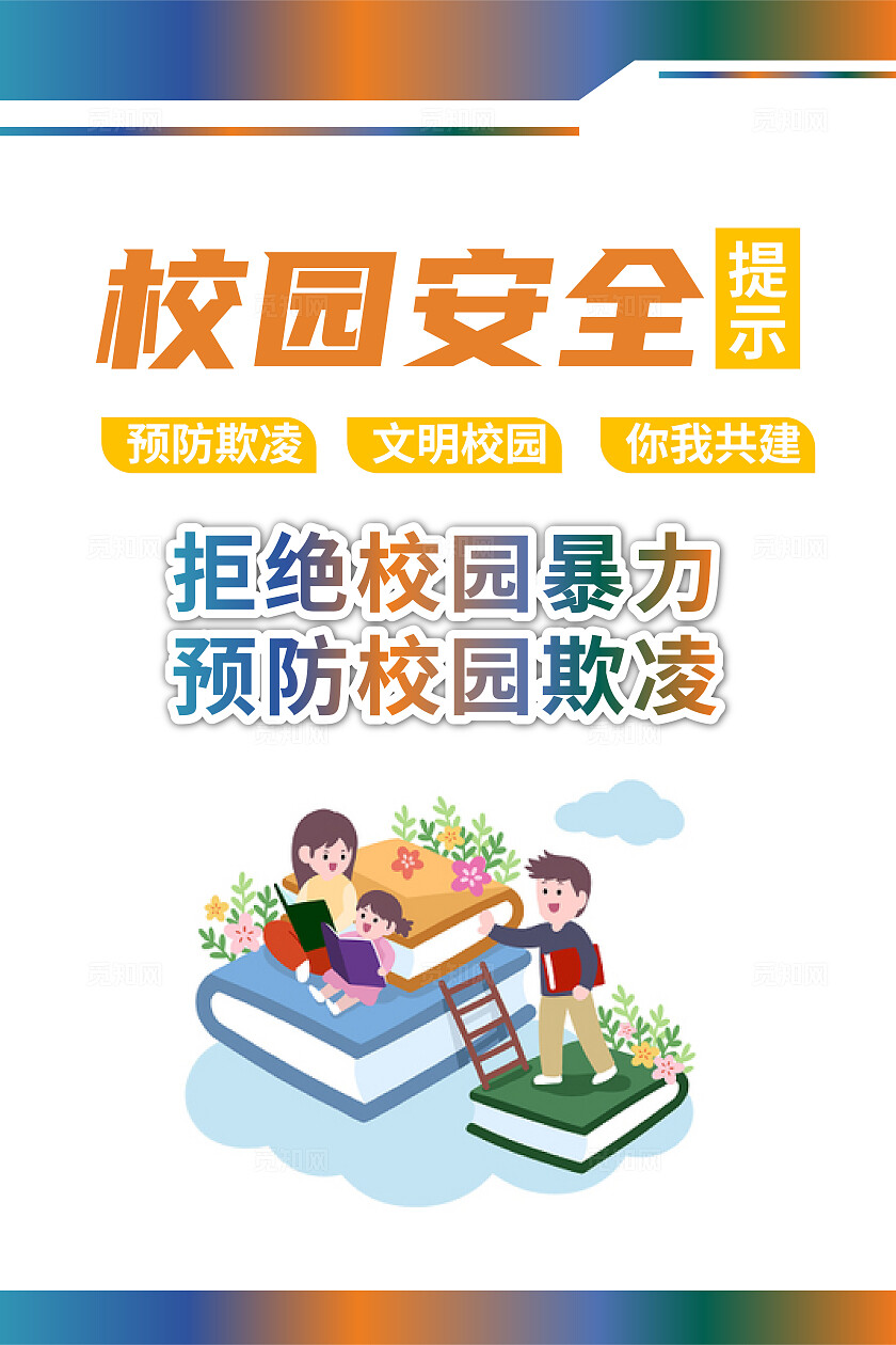 校园安全预防校园欺凌5张套图校园欺凌宣传栏