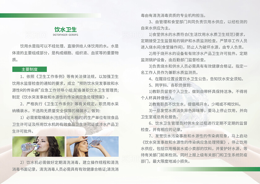 绿色简约大气风世界卫生日宣传册世界卫生日卫生监督画册