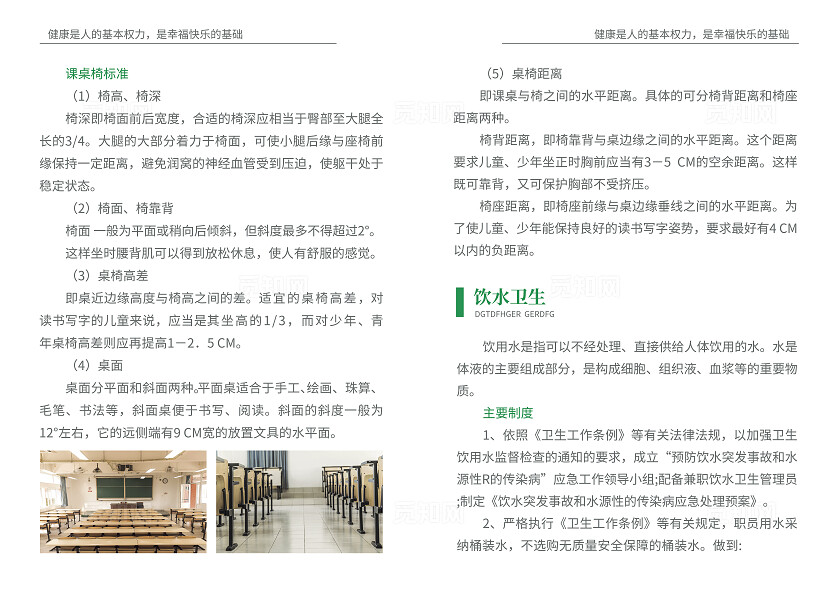 绿色简约大气风世界卫生日宣传册世界卫生日卫生监督画册