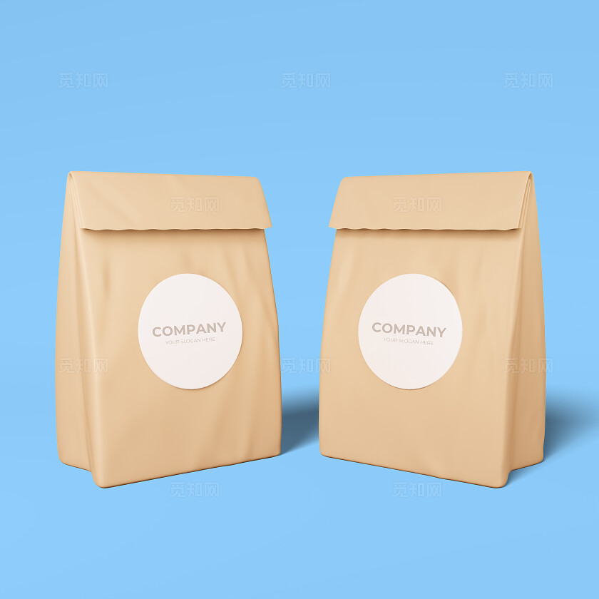 牛皮袋定制LOGO样机模板宣传