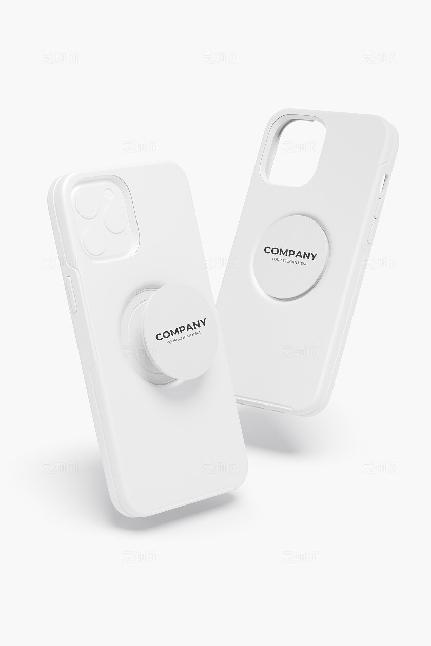 白色手机壳定制LOGO样机模板宣传