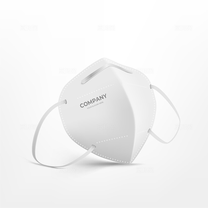  白色口罩定制LOGO样机模板宣传