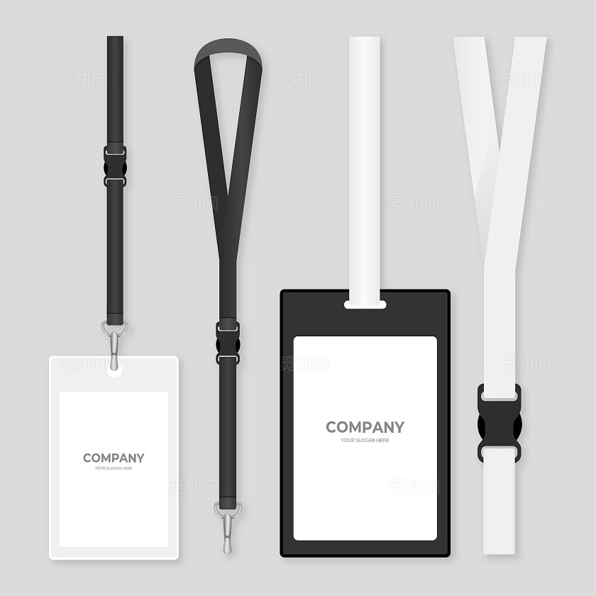 灰色白色胸牌定制LOGO样机模板宣传