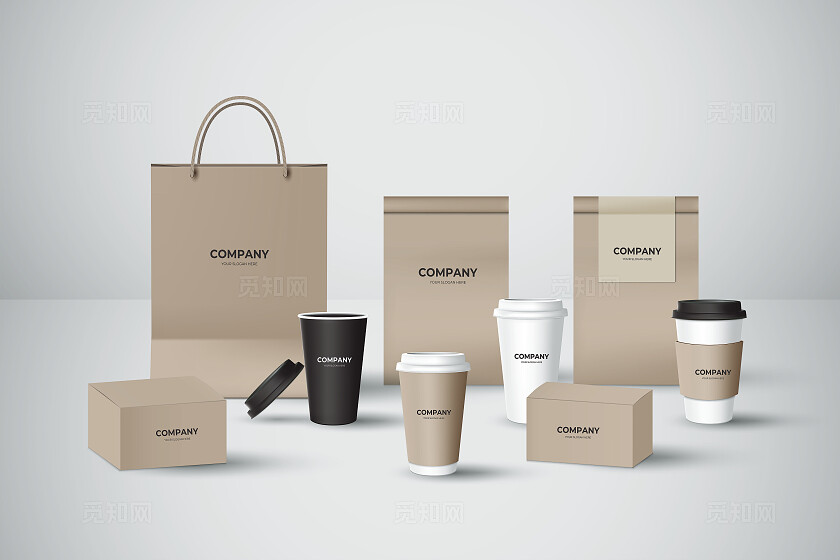 牛皮纸VI系统LOGO模板样机宣传