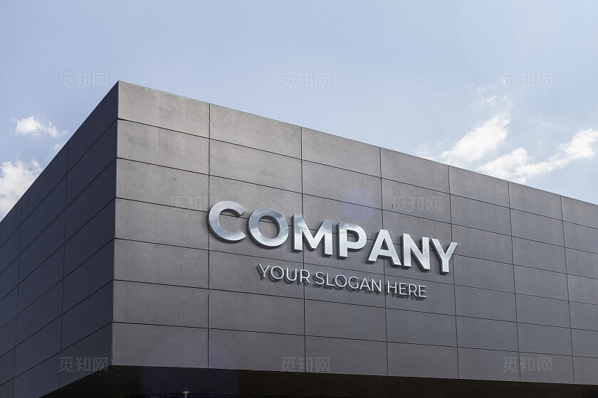大厦办公楼LOGO样机模板宣传