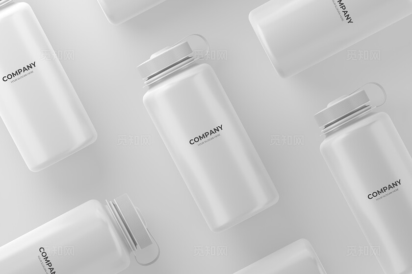 白色水杯LOGO样机模板宣传