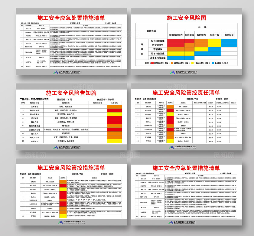 灰色简约大气建筑工地安全责任清单制度牌