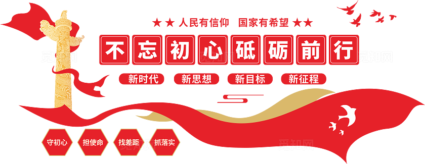 不忘初心砥砺前行文化墙