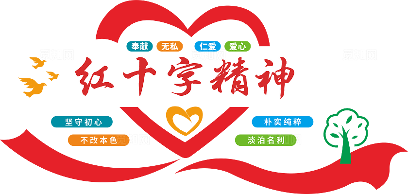 红十字精神文化墙