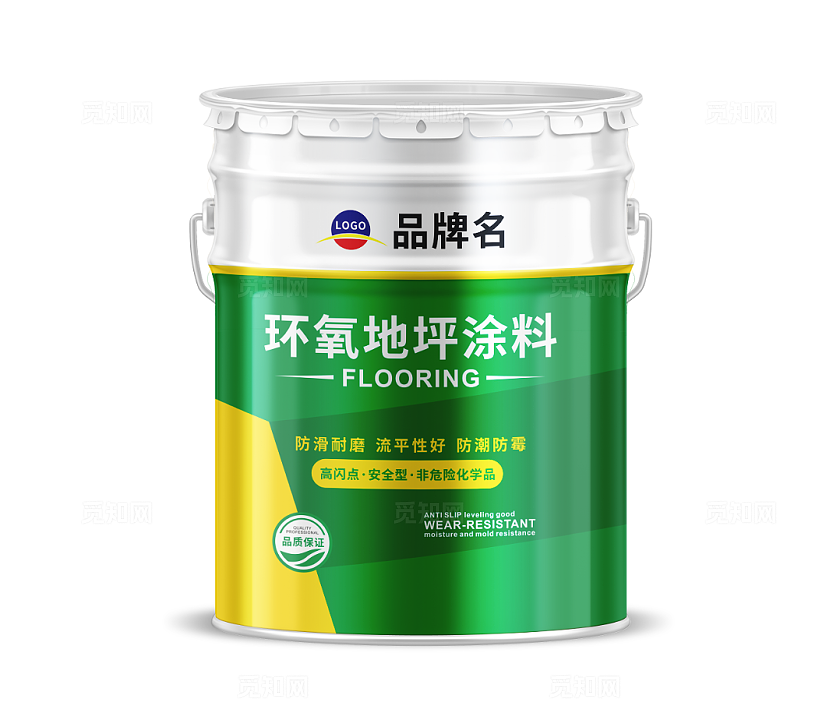 地坪漆包装绿色 简洁油漆包装