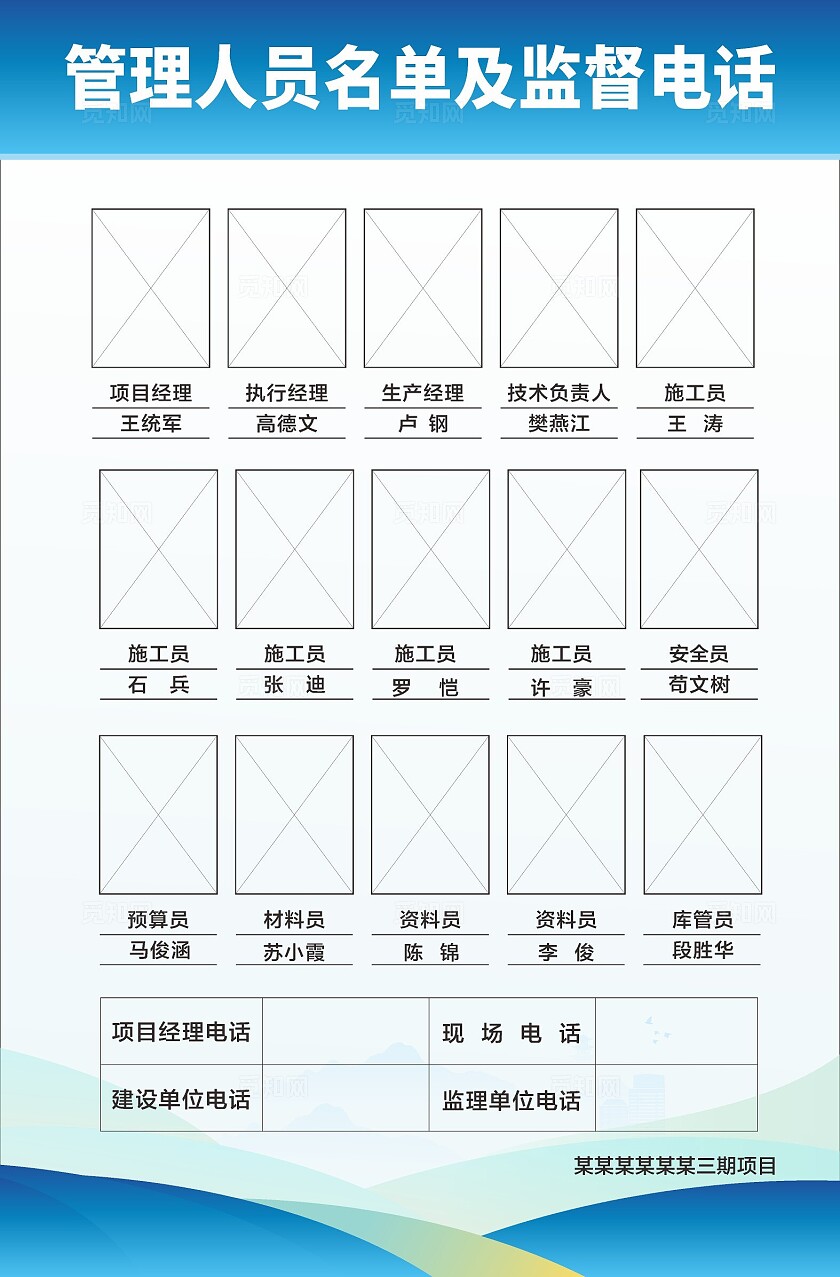 蓝色大气2024工地八牌一图