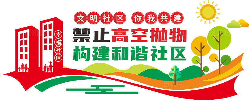 禁止高空抛物文化墙
