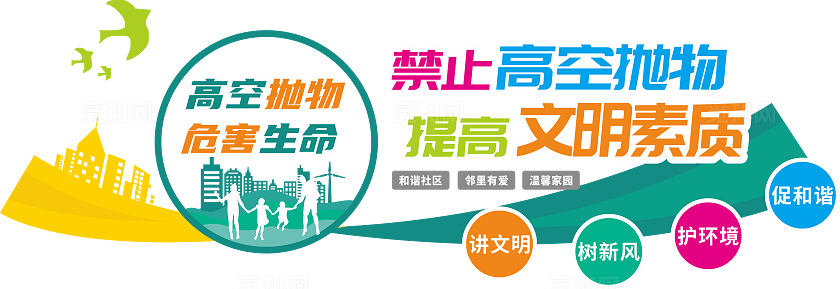 高空抛物文化墙