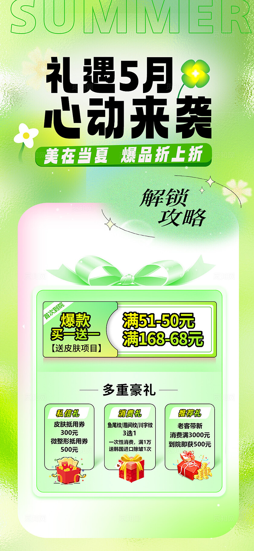 医美5月活动系列海报