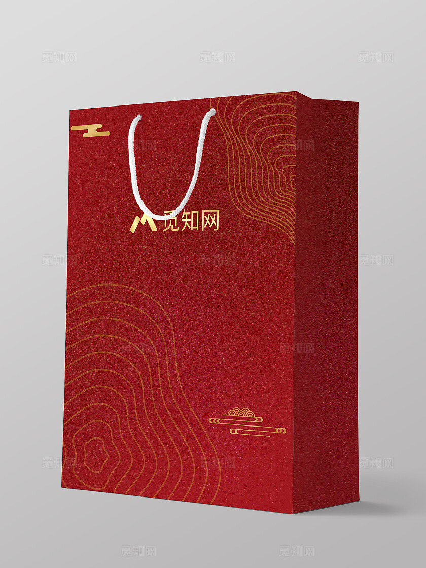 红色大气2024年中国风企业手提袋