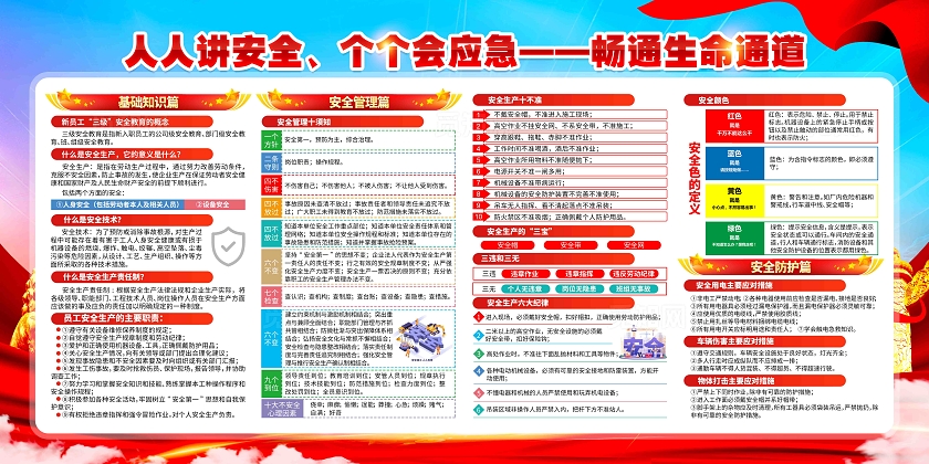 2024年安全生产月主题安全生产月宣传安全生产月展板