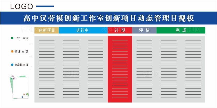 简约大气企业劳模创新工作室项目展示栏宣传