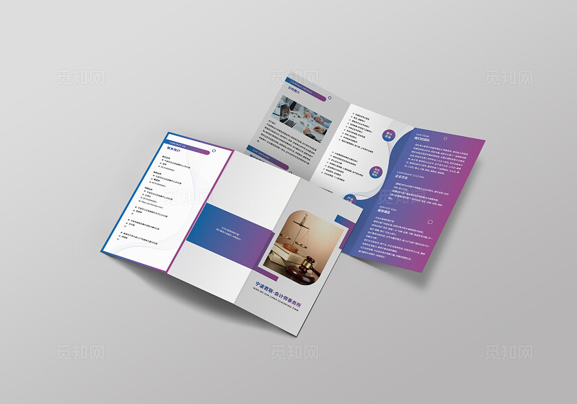 紫色动感税务公司简介三折页