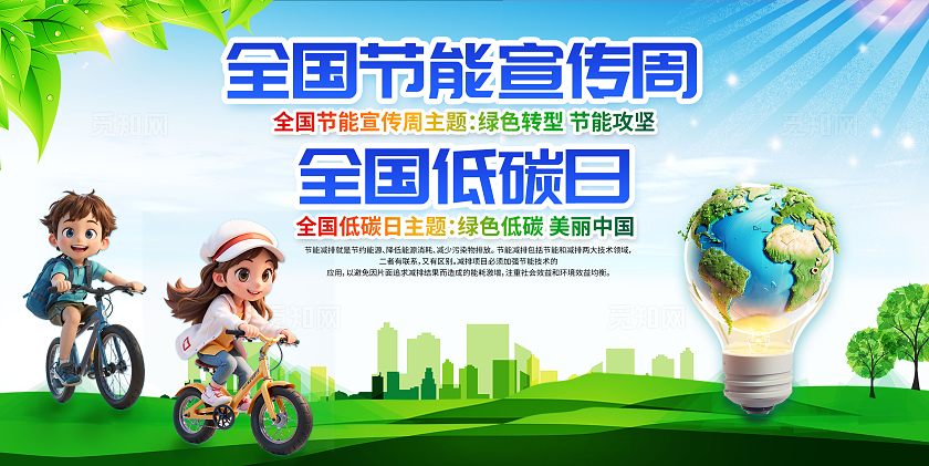 2024全国节能宣传周暨全国低碳日生态环保碳中和宣传栏展板