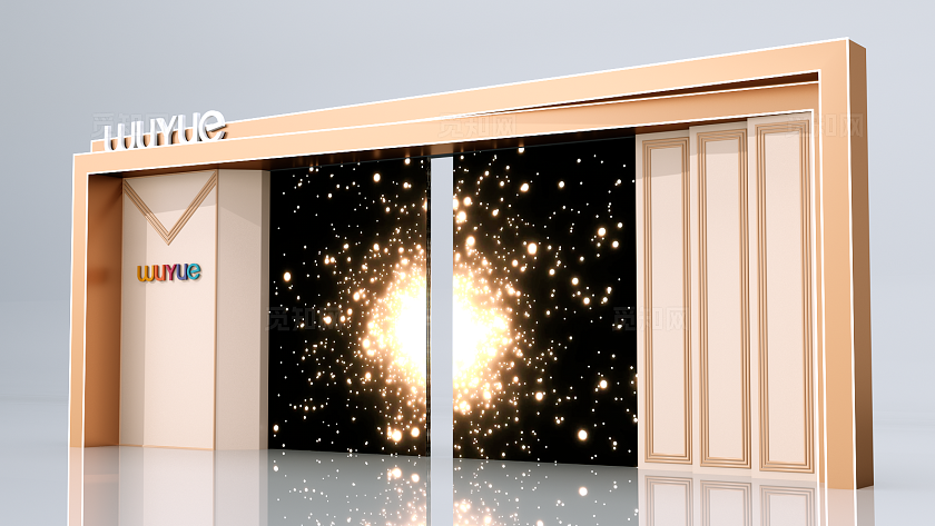 大屏开合门美陈展示家装效果图