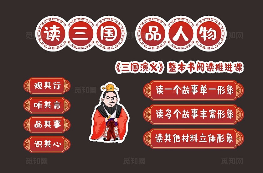 红色大气2024三国演义板书