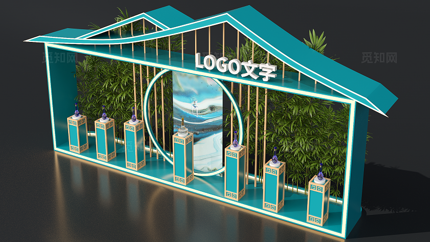 地产美陈美陈装置中式美陈房地产美陈酒业评鉴会美陈DP点