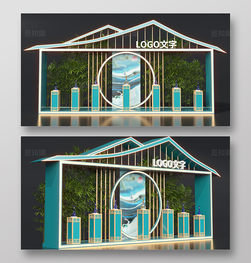 地产美陈美陈装置中式美陈房地产美陈酒业评鉴会美陈DP点