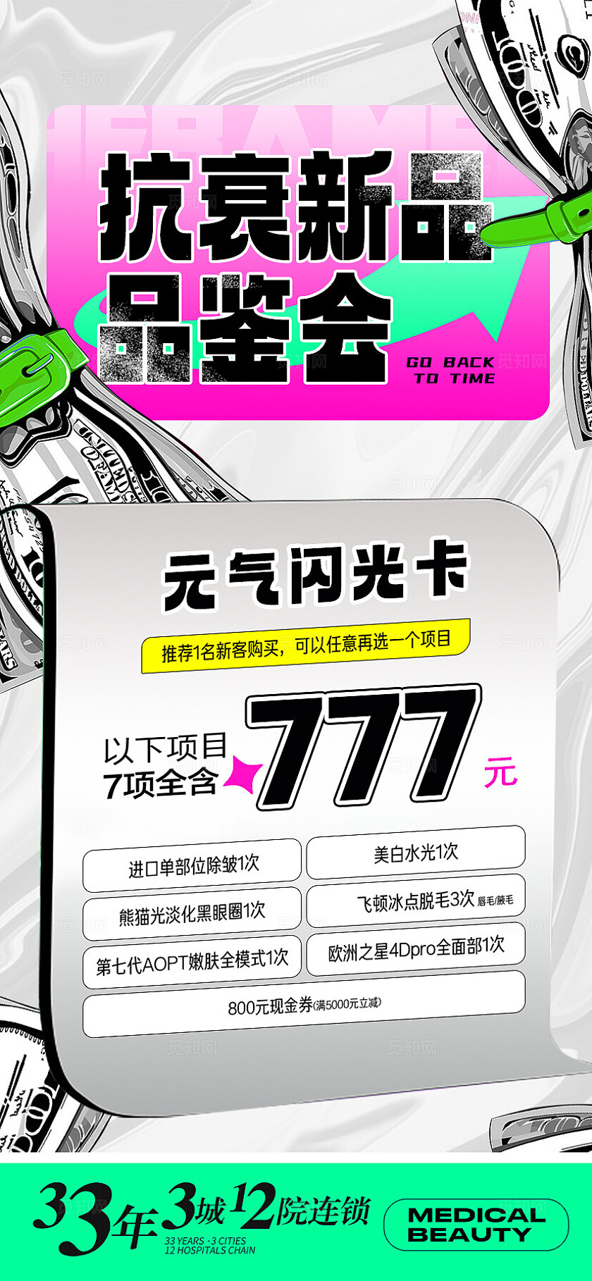 医美抗衰卡项系列海报