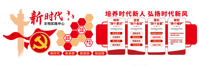 新时代文明实践中心党群服务中心党建文化墙